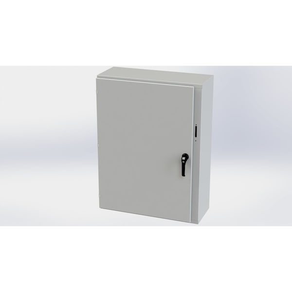 Saginaw Control & Engineering 3 Point Latch with Padlock Handle Electrical Enclosures, 42 in H, 12 in D, 31.38 in W, Carbon Steel SCE-42XEL3112LPLG - main